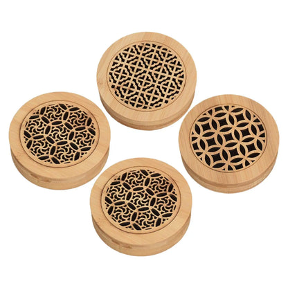 Wood Incense Burner Box SPA Chinese Style Aroma Fragrance Farmhouse Decoration Kitchen Round Yoga Table Centerpiece Home Censer