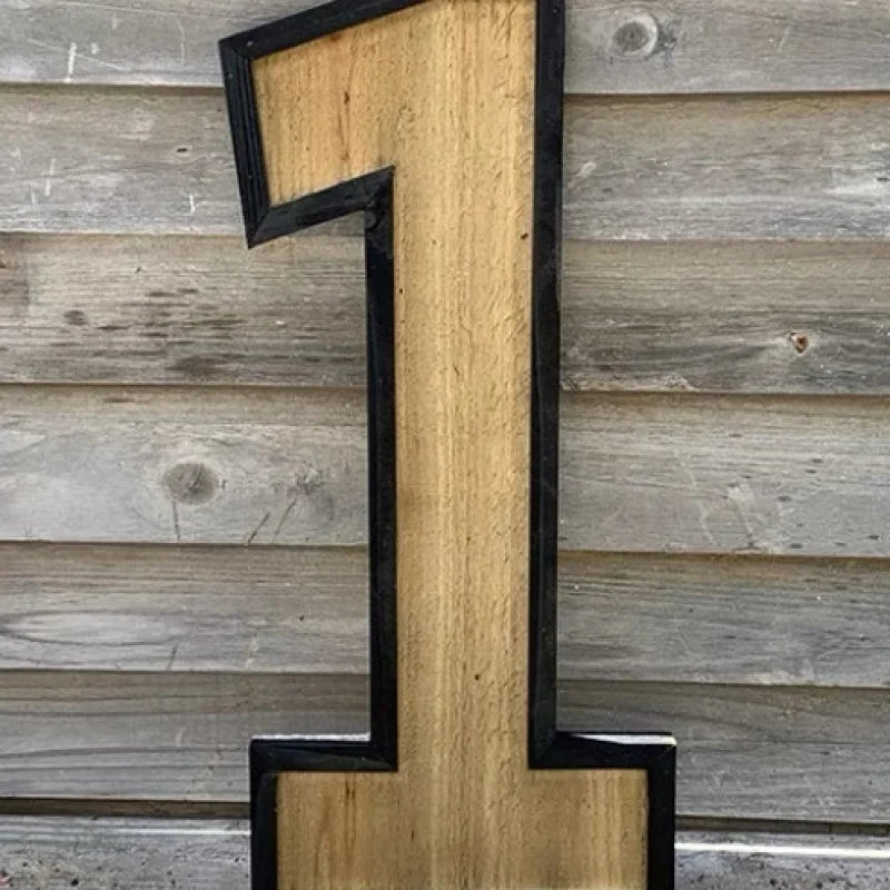 Uppercase English Letter Combination Distressed Solid Wood Bar Ornaments Cafe Shop Logo Decor Desktop Crafts Art Decoration