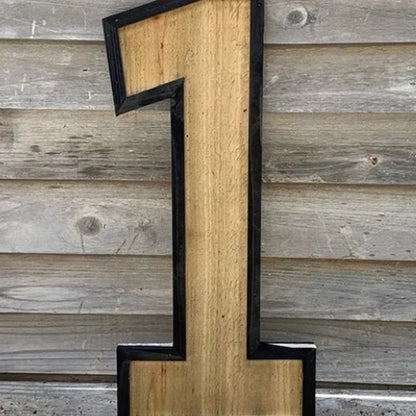 Uppercase English Letter Combination Distressed Solid Wood Bar Ornaments Cafe Shop Logo Decor Desktop Crafts Art Decoration