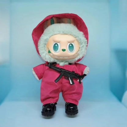 17cm Doll Clothes Outfit Accessories for The Monster Korea Kpop Lafufu Idol V1 V2 V3 Commando Jacket Clothing Pendant