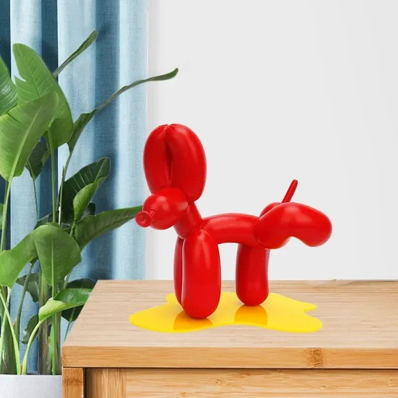 Schachbrett Ballon Hund Skulptur Tier Dekoration Figuren Desktop Home