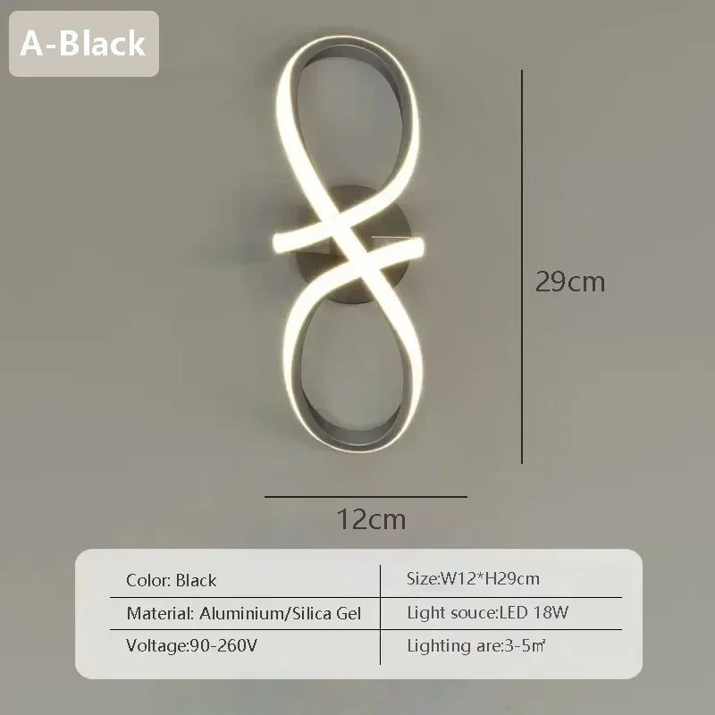 Modern LED Wall Lamp Nordic Gold Bedroom Bedside Wall Lights With Plug Wall Sconce For Minimalist Entryway Corridor Aisle lights