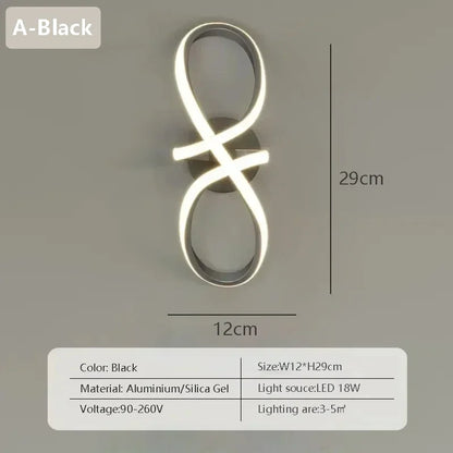 Modern LED Wall Lamp Nordic Gold Bedroom Bedside Wall Lights With Plug Wall Sconce For Minimalist Entryway Corridor Aisle lights