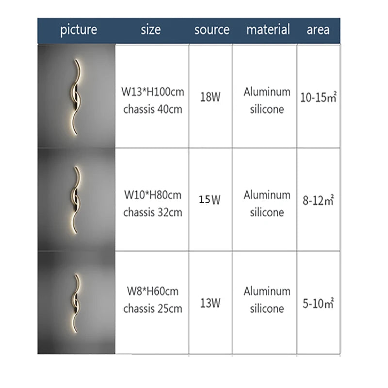 Modern LED Wall Sconce Strip Aluminum Wall Lamp 60/80/100CM For Bedroom Bedside Living Room Background Decor Lighting Fixtures