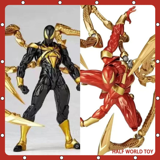 2024 Kaiyodo Iron Spiderman Action Figure Amazing Yamaguchi Spider Man Anime Figurine Model Pvc Statue Collection Kids Gift Toys