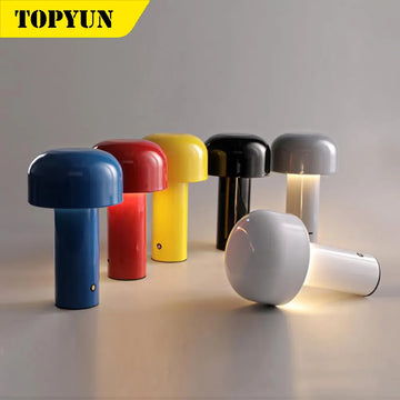 Mushroom Lamp Touch Table Lamp USB Charging Portable Bar Atmosphere Lamp Creative Bedroom Headworn LED Night Light