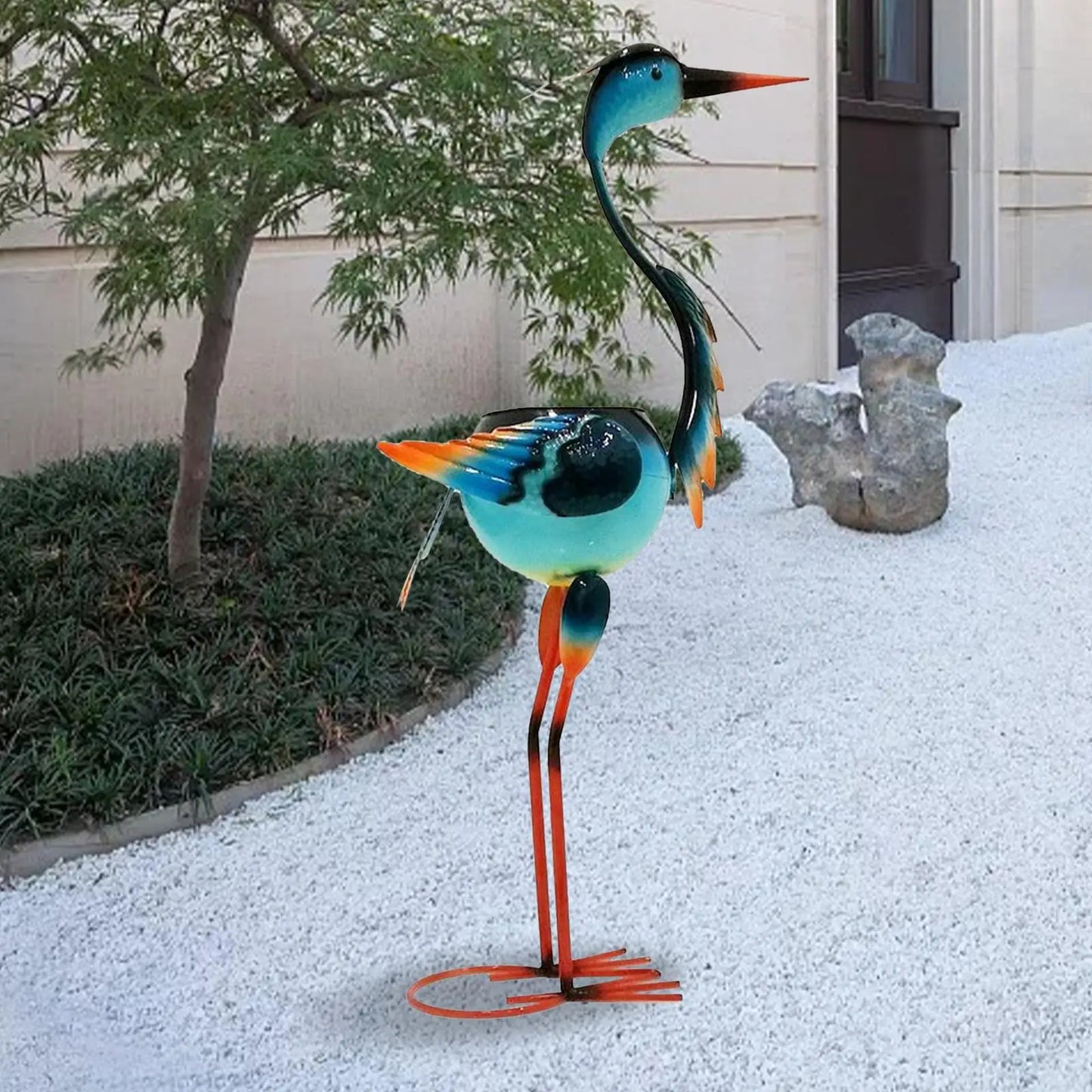 Garden Peacock Crane Fire Bird Figurines Flower Pot Clearance For Outdoor Statues Yard Patio Ornaments Decorative