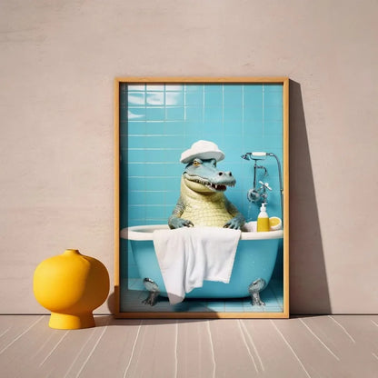 Chimpanzee Cat Dog Animal Funny Series Art Wall Picture For Bathroom Toilet Room Canvas Painting Print Posters Home Decor Gift