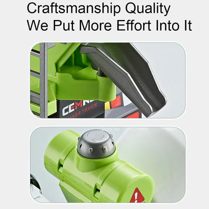 1/24 Alloy Electric Mixing Engineering Vehicle Model Car Toy Doors Can Opened Rubber Tires Vehicles for Boys Adult Festival Gift