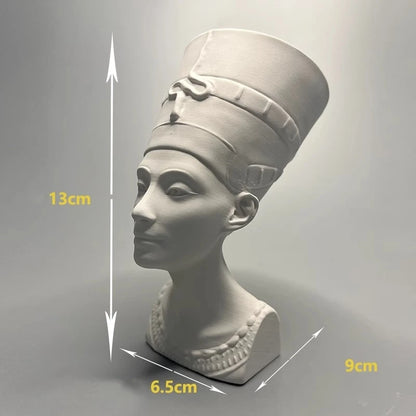 Nefertiti Bust Ancient Egypt Museum Replicated Gypsum Sculpture Desktop Ornaments Modern Home Decoration Aesthetic Art Figurine