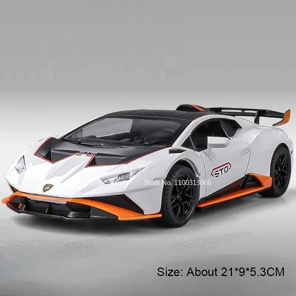 1:24 Lambor LP770-4 Huracan STO Toy Model Sports Cars Wheels Turned Miniature Car 4 Doors Opened Vehicle Boys Educational Toys