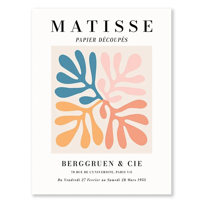 Matisse Juice Fruit Pink Orange Poster Cute Bohemian Art Heart Wall Art Flower Market Fashion Gallery Wall Bedroom Decoration