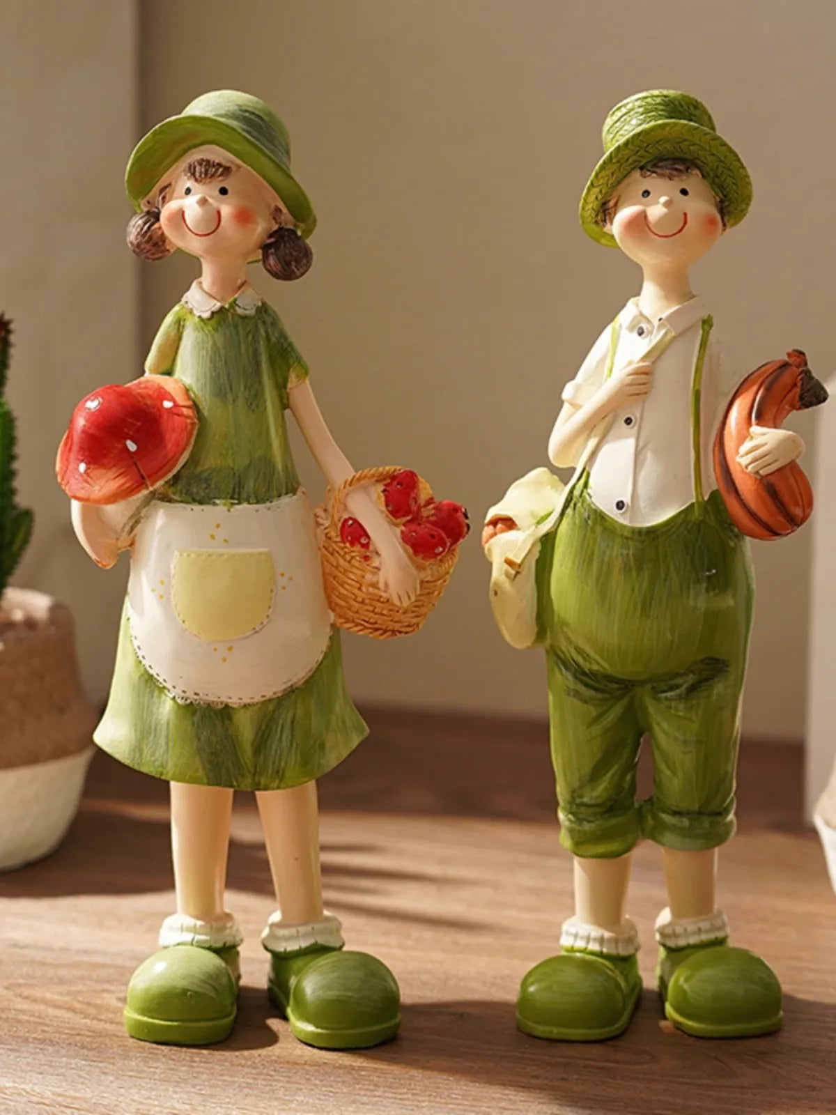 American Country Hanging Feet Couple Doll Resin Figurines Decoration items Outdoor Garden Accessories Courtyard Villa Statue Art