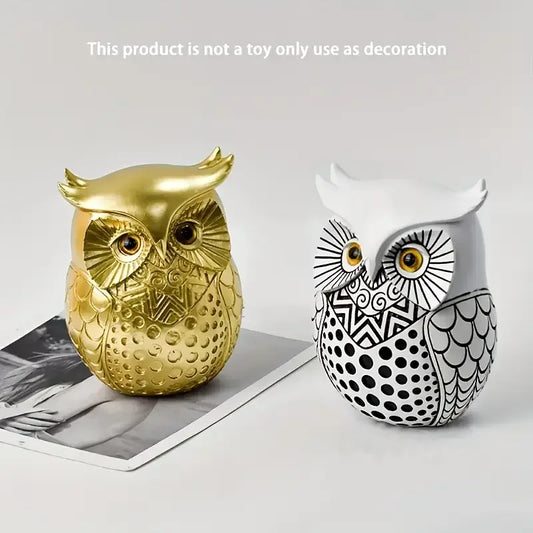 Creative Simple Luxurious Owl Animal Statue Handicraft Decoration Home Living Room Tv Cabinet Desktop Entrance Decoration