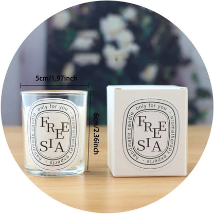 50g Smokeless Scented Aromatic Candles Creative Glass Cup Natural Soy Wax Scented Candles Wedding Home Decorative Candle Gifts