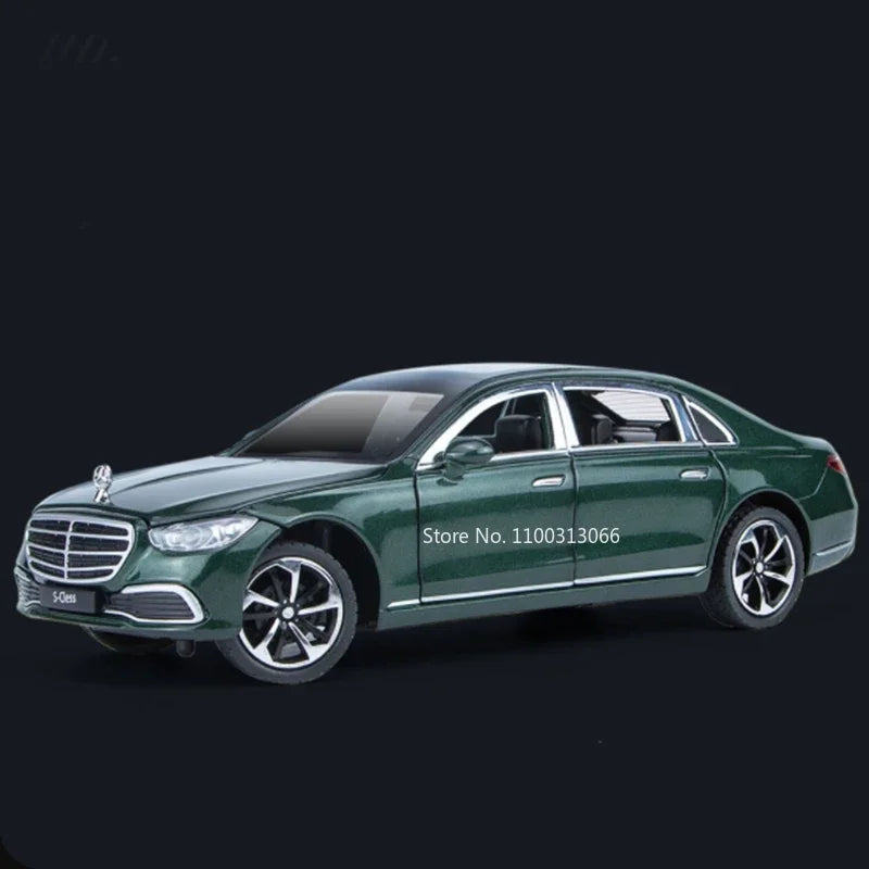 1:24 Scale Maybach S400L GLS600 Alloy Cars Models Toys Wheel Pull Back Vehicles Model Sound Light Toy Cars Boys Festival Gifts