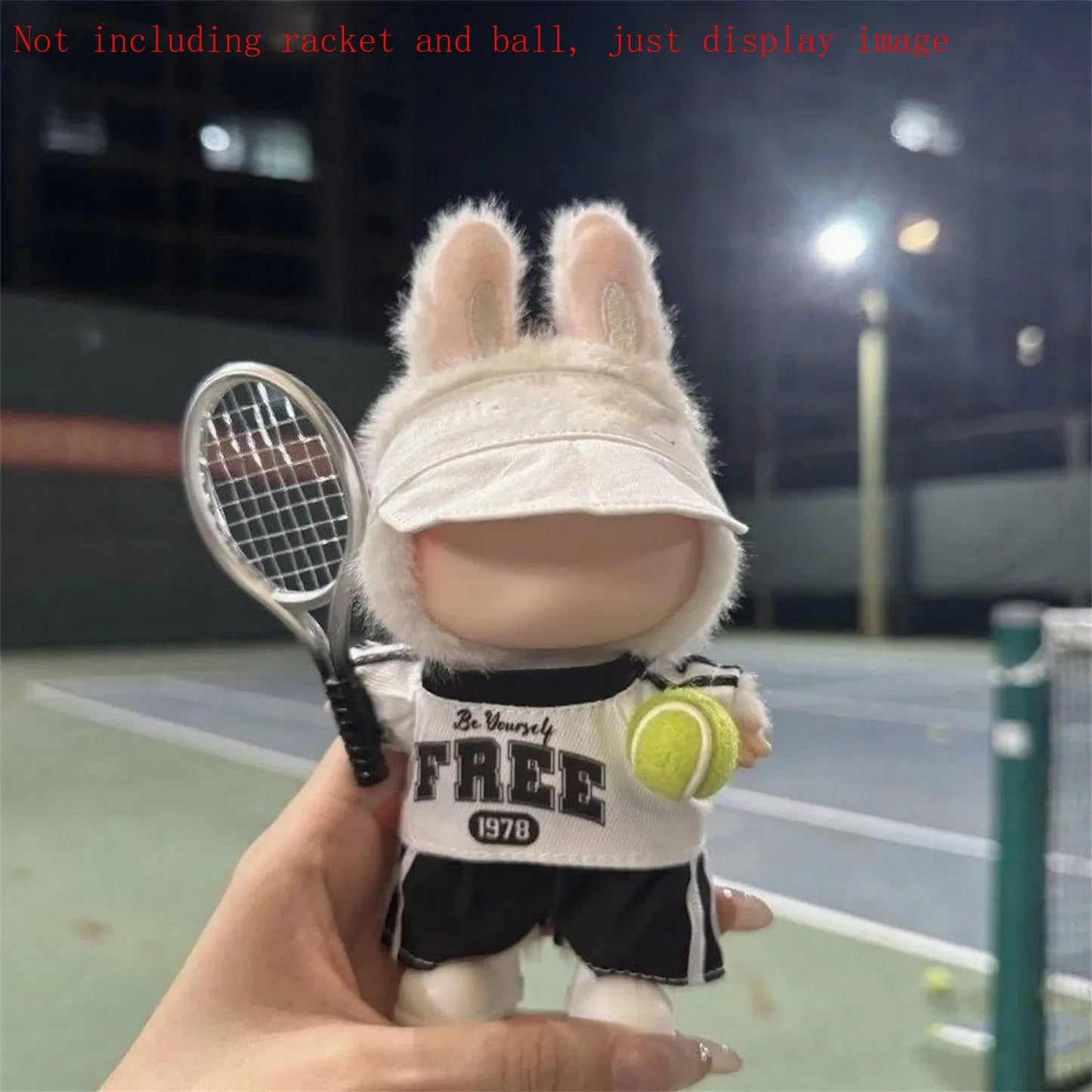 17cm Mini Doll'S Tennis Loose T-Shirt Clothes Outfit Accessories For Labubu Doll Lafufu Clothing Match Hoodies Diy Gift