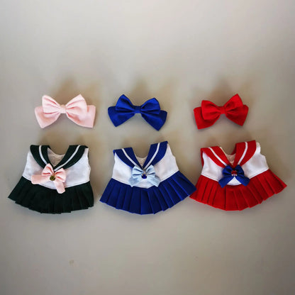 17cm Labubu Clothes V1 Labubu Cute Sailor Uniform Vinyl Doll Labubu Blind Box Beautiful Sailor Moon Clothes Girl Birthday Gifts