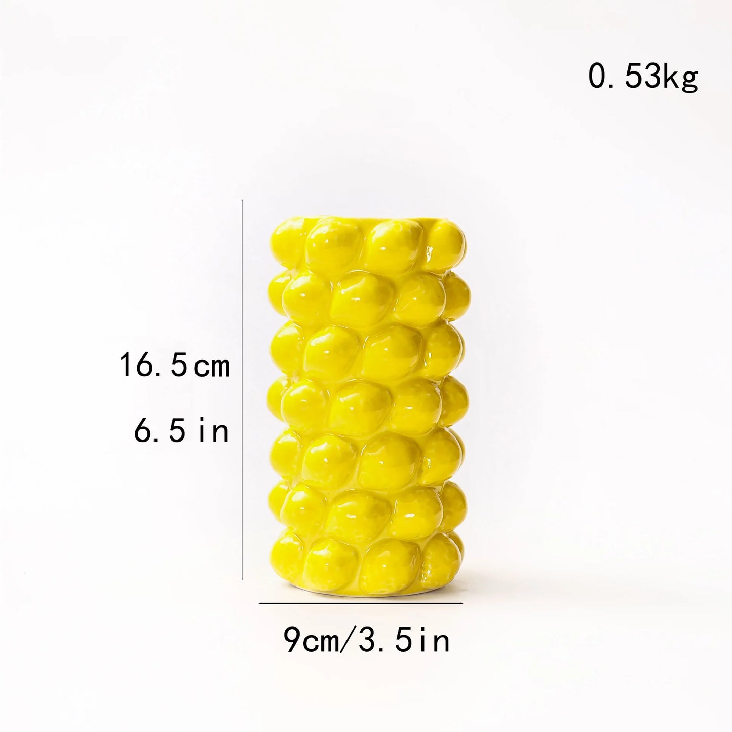 Lovely Ceramic Vase Creative Cartoon Fruit Lemon Strawberry Decorative Vases Flower Vase for Home Living Room Office Decor