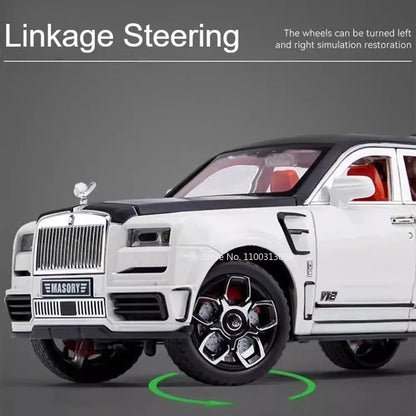 1:24 Rolls Royce Phantom Cullinan Mansory Cars Toys Miniature Models Light Music Pull Back 6 Doors Opened Vehicles Kids Gifts