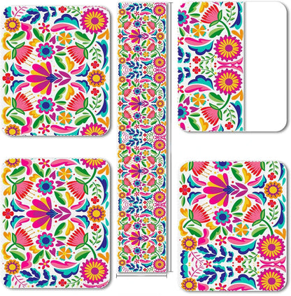 Mexican Floral Linen Table Runner Cinco De Mayo Mexico Let's Fiesta Party Decoration Dining Room Home Kitchen Table Decorations