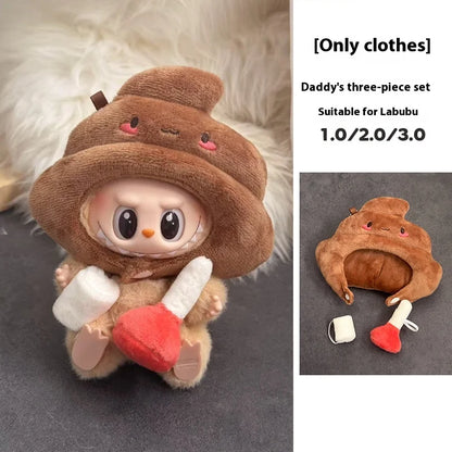 In Stock For 17 Cm V1/V2/V3 Ropa Lafufu Clothes Fried Shrimp Onesie Explosion Cute Animal Clothes Outfit Display Kawaii Gift