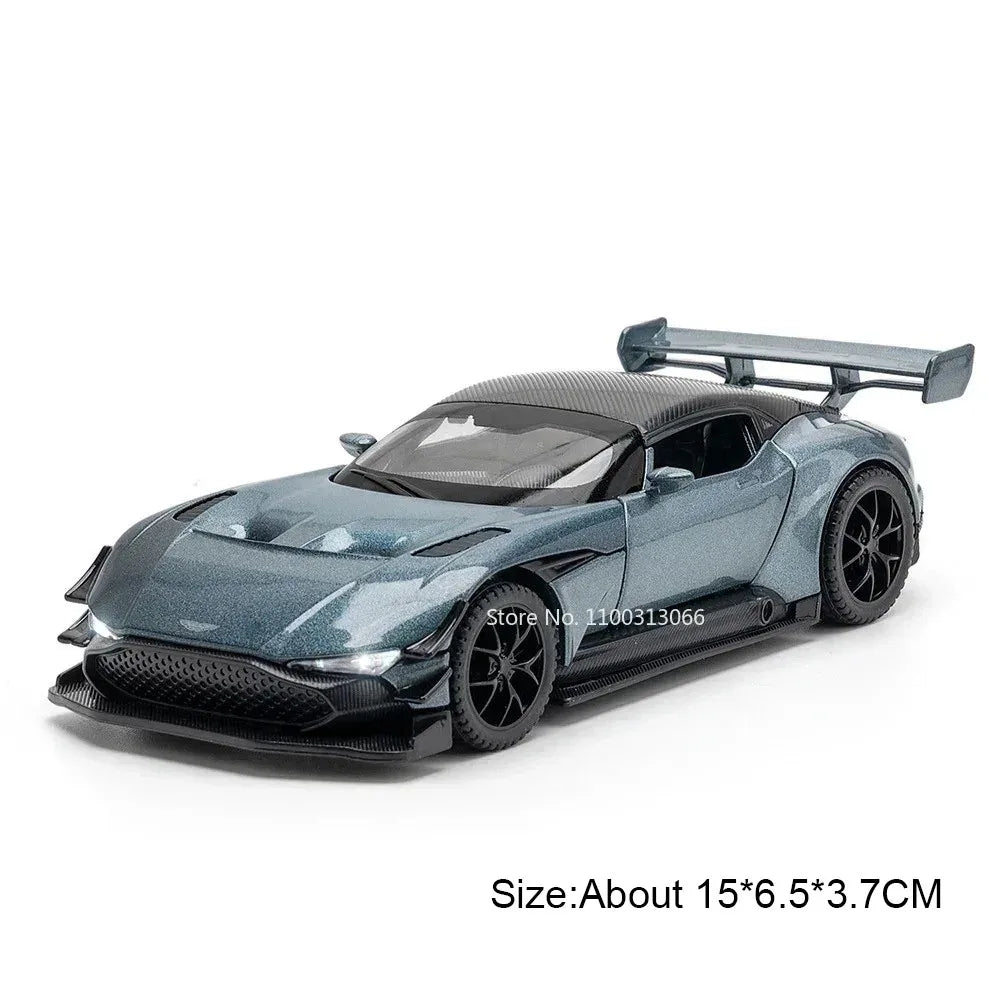 1:32 Alloy Valkyrie Vulcan Toys Models Cars Wheel Pull Back Miniature Car with Light Music Supercar for Boys Collection Gifts