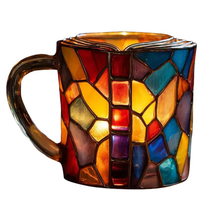 Painted Book Coffee Mug with Charming Book Motifs Book Shaped Tea Cup Gifts for Home Office Decoration