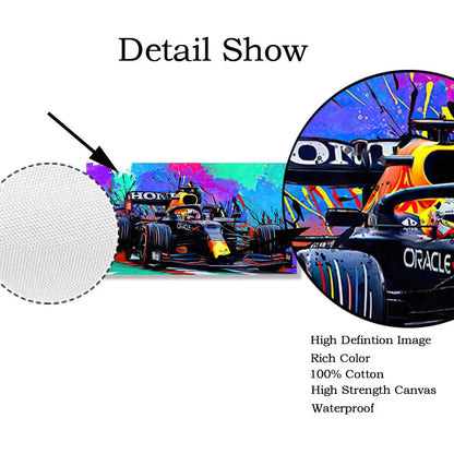 F1 World Champion Car Painting Poster Abstract Graffiti Wall Art Canvas Prints Modular Pictures Home Living Room Decor