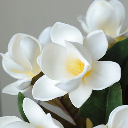 33CM New Chinese Style Artificial 3-Branch Bundle Magnolia Flower Home Decoration Living Room Dining Table Decoration