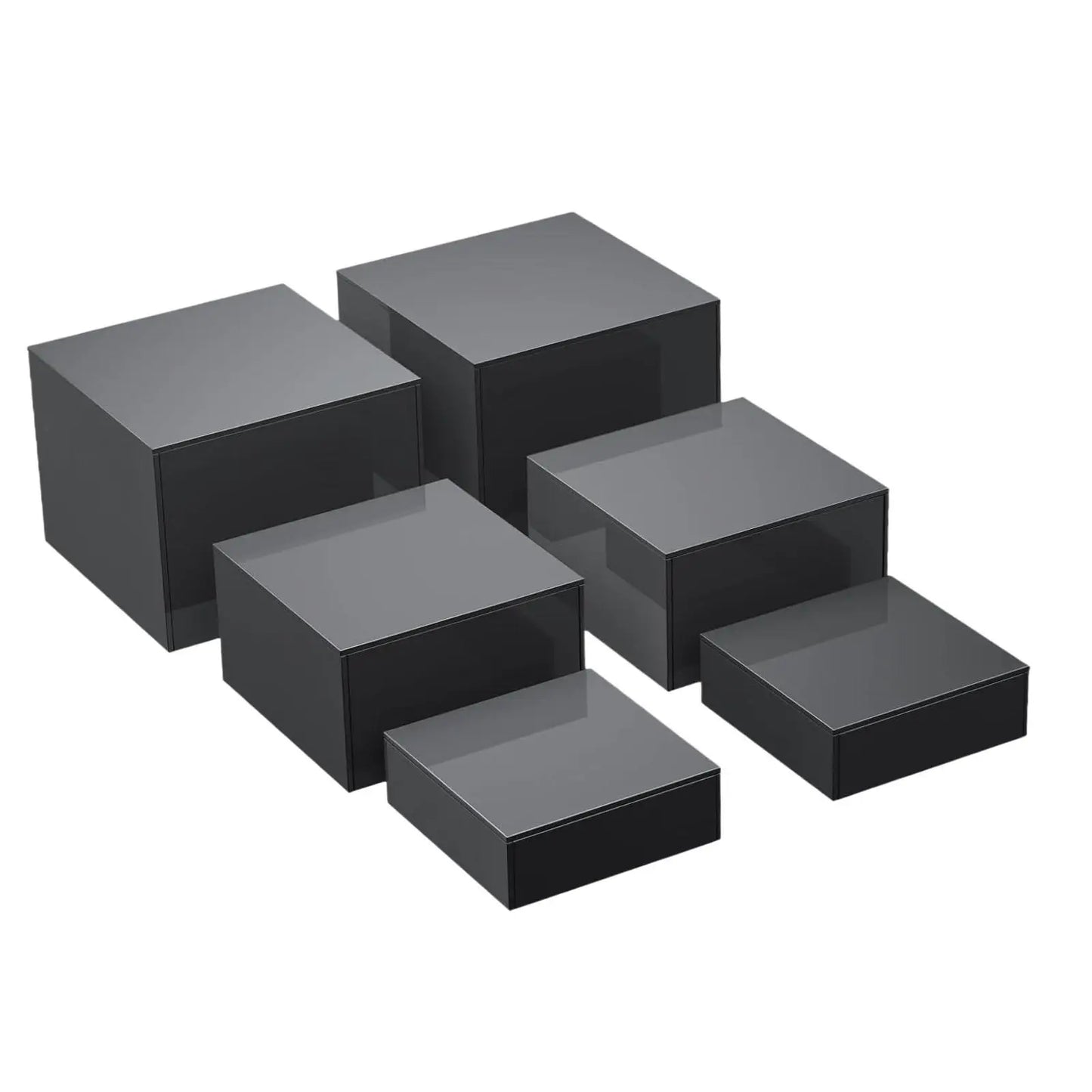 6Pcs Acrylic Display Stands with Hollow bottoms Food Risers Buffer Risers for Food Flower Arrangements Dessert Cake Cosmetics