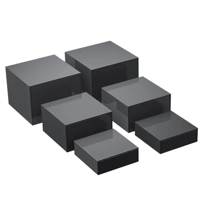 6Pcs Acrylic Display Stands with Hollow bottoms Food Risers Buffer Risers for Food Flower Arrangements Dessert Cake Cosmetics