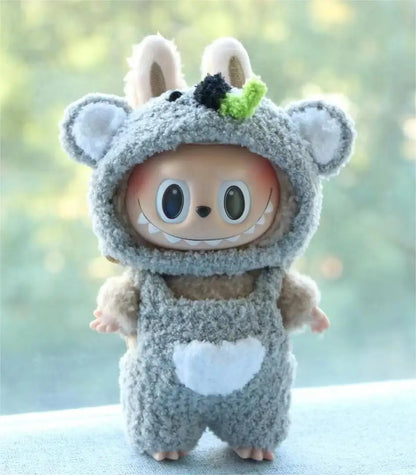 Hot High Quality Lafufu Doll Figure Fashion 17cm Clothes Only Model Doll Little Clothes Color Match Hoodie Ornament Cute Xmas