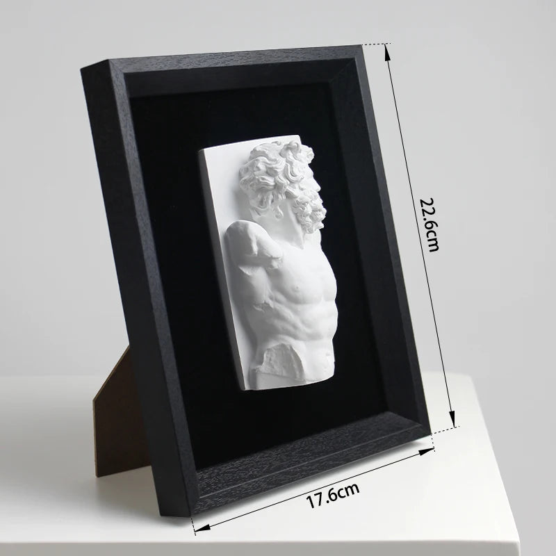 Nordic Figure Sculpture Art Plaster Statue Decorative Painting Room Hanging Painting Living Room Desktop Desk Porch Home Decor