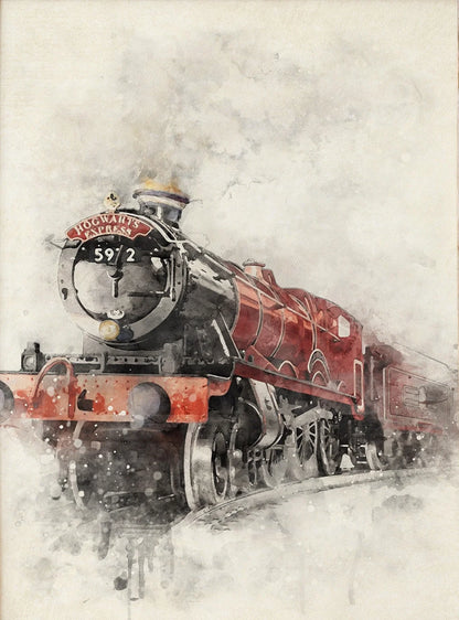 Wizard Inspired H-Hogwarts Poster Owl Magical School Castle Pumpkin House Canvas Painting Nursery Wall Art Kids Room Home Decor