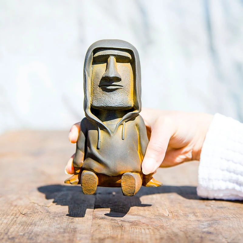 Creative Nordic Imitation Cast Iron Easter Sitting Figure Desktop Ornaments Study Living Room Home Decor Sculpture Ornament