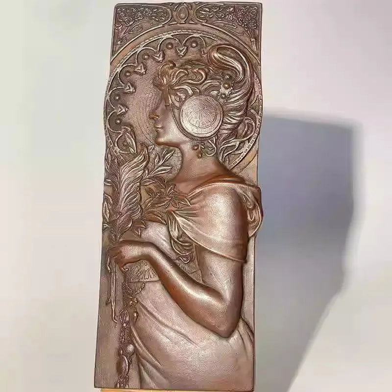 European Decorative Ornament Synthetic Stone Crafts Desk Ornament Home Relief Study Room Statue Collectible Modern Art Sculpture