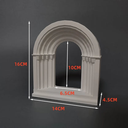 Roman Arch Plaster Relief Sculpture Art Decor Coffee Table Display for Nordic Home Decor Aesthetic Cultural Collectible Statue