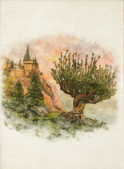 Wizard Inspired H-Hogwarts Poster Owl Magical School Castle Pumpkin House Canvas Painting Nursery Wall Art Kids Room Home Decor