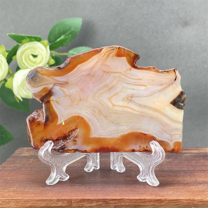 Natural Red Agate Crystal Cavity Stone - Energy Healing Reiki Meditation Beautiful Home Decor Gift for Prayer