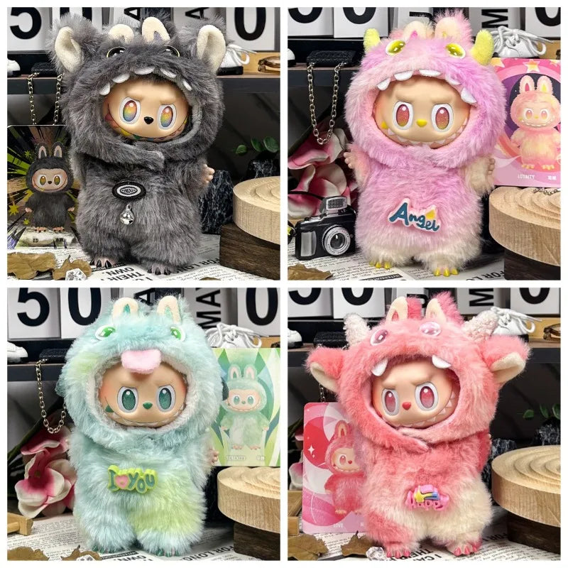 Labubu Sitting Party 1st 2nd 3rd Gen Baby Outfit:Cute Monster Plush Onesie Suit Blind Box Collectible Clothing  No Doll Included