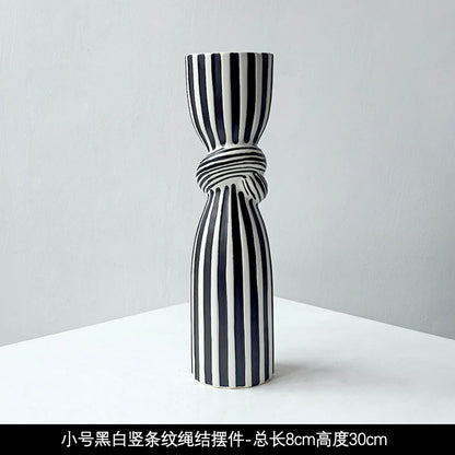 Livetai Wabi-Sabi Ceramic Abstract Sculpture,Handmade Irregular Decorative Ornament for Modern Home Decor, Bookshelf, Bar,