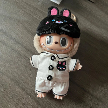 New 17cm Lafufu V1 V2 Clothes For Parties Cute Eye Masks Macaron Lafufu Doll Pajamas Clothes Cute Xmas Birthday Gifts