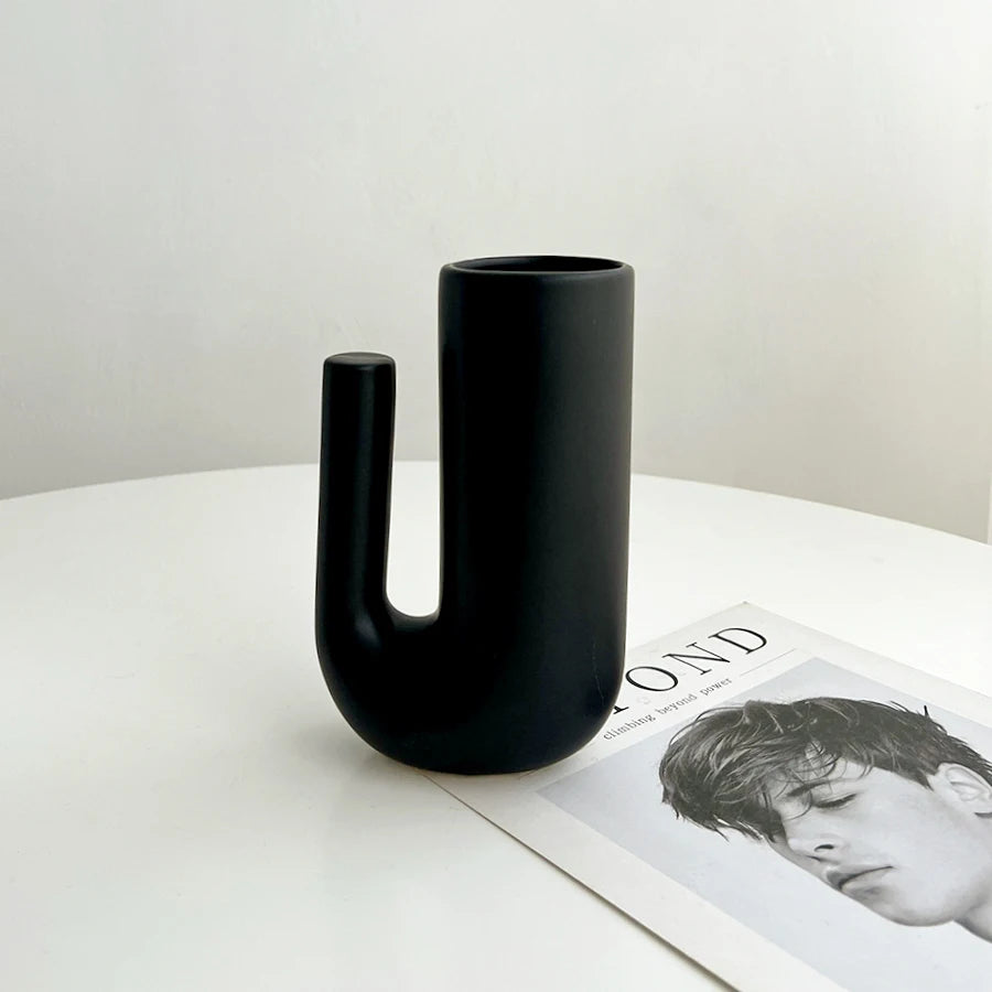 Livetai Wabi-Sabi Ceramic Abstract Sculpture,Handmade Irregular Decorative Ornament for Modern Home Decor, Bookshelf, Bar,