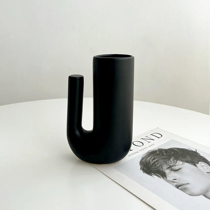 Livetai Wabi-Sabi Ceramic Abstract Sculpture,Handmade Irregular Decorative Ornament for Modern Home Decor, Bookshelf, Bar,