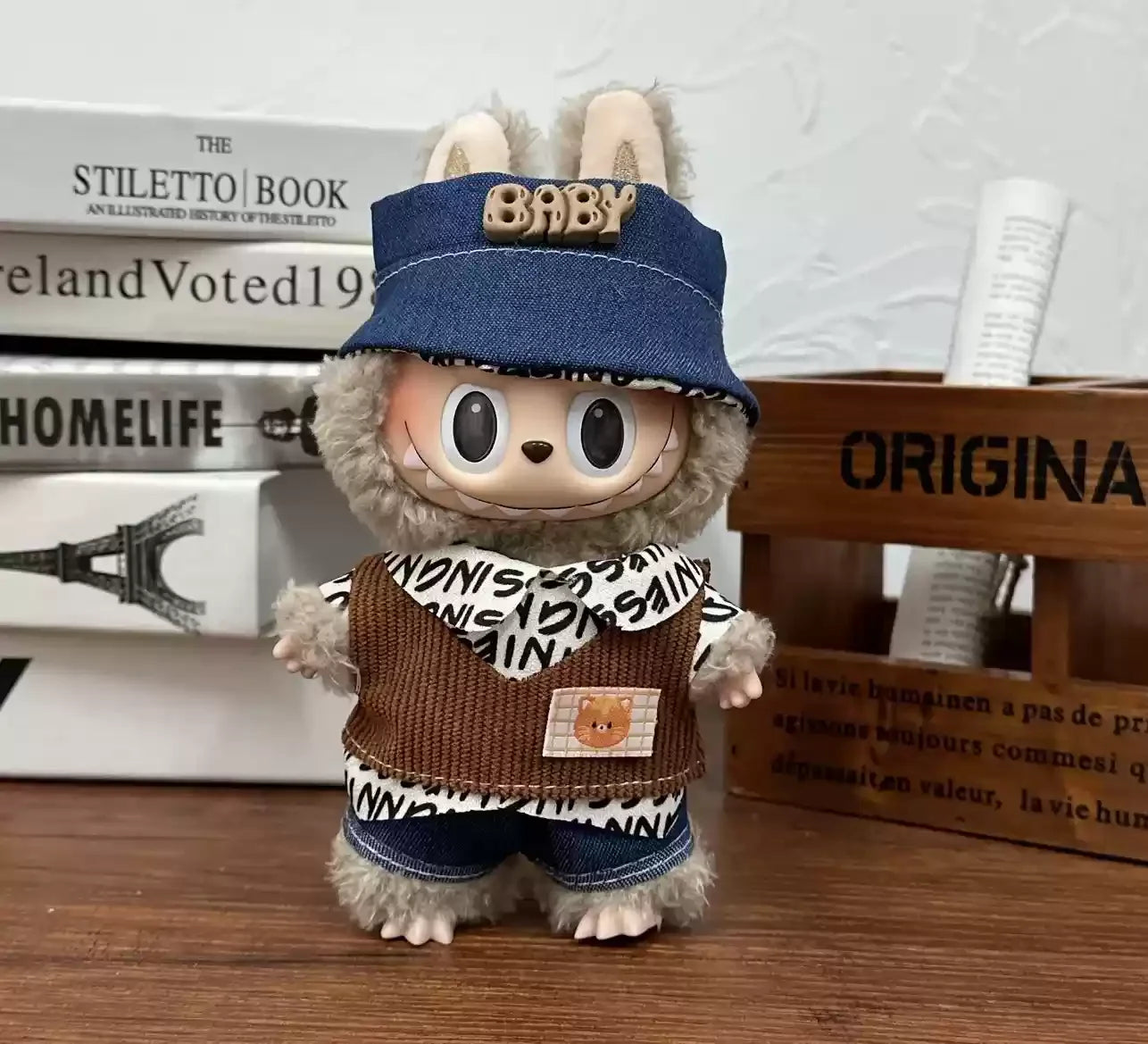 Mini Plush Doll'S Clothes Outfit Accessories For  Exo 15-17cm Lafufu Idol V1 V2 Overalls Set Clothing Gifts In Stock