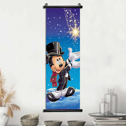 Disney Mickey Mouse Wallpaper Wall Artwork Canvas Hanging Scroll Poster Painting Print Home Decoration Art Child Birthday Gift