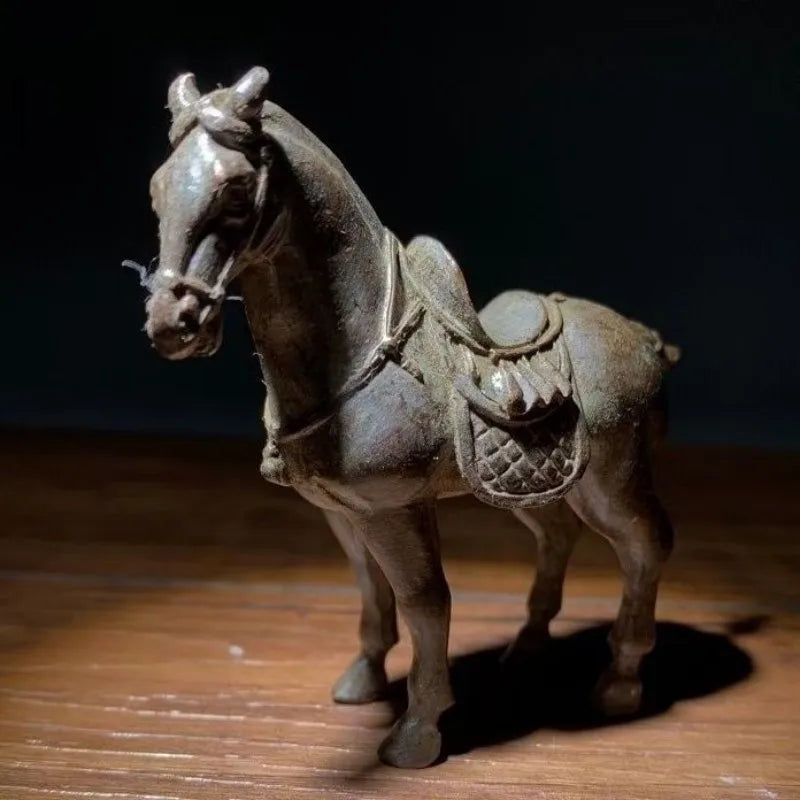 Antique Bronze Collection, Prosperous Copper Horse Ornaments, Immediate Success, Home Living Room Desktop Craft Ornaments