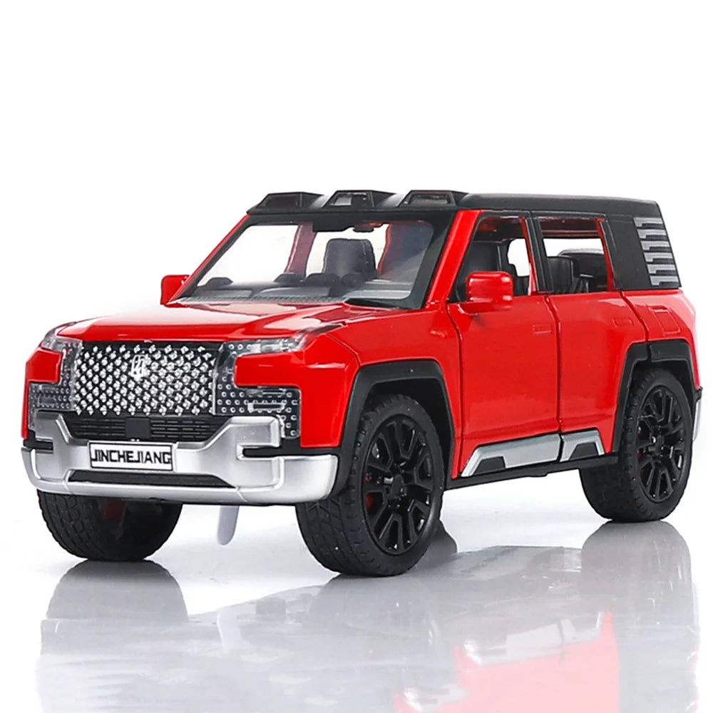 1/32 Alloy Model Cars BYD Look Up Off-road Vehicles Diecasts Model Toy 6 Doors Can Be Opened with Light Sound SUV for Boy Gifts