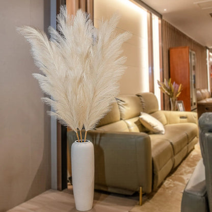 110cm Large Artificial Pampas Grass Fluffy Faux Pampas Grass For Vase Home Wedding Boho Decor Fake Flowers Plants for Decoration